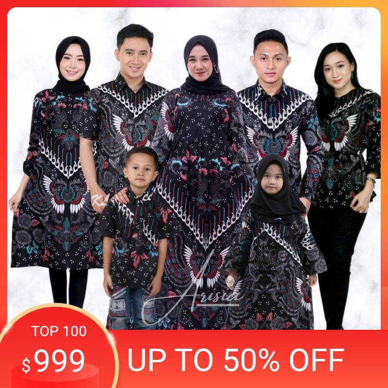 PROMO % BaTIK CoUPLe KeLUaRGa, baju batik couple keluarga ori ndoro jowi dnt kupu putih - Baju coupl