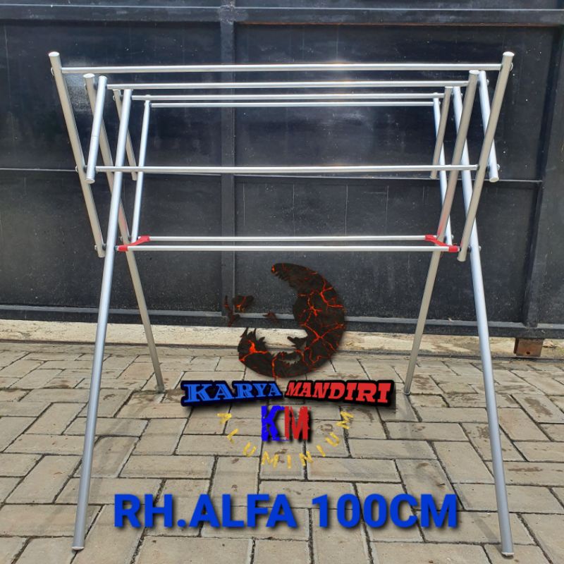 Jemuran Baju / Pakaian / Handuk Aluminium Warna - 100 Cm