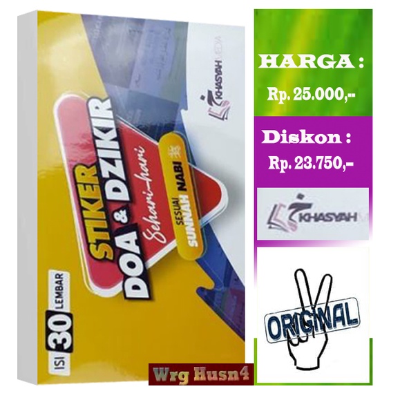 

Stiker Doa Dan Dzikir Sehari-hari Sesuai Sunnah Nabi Isi 30 Lembar