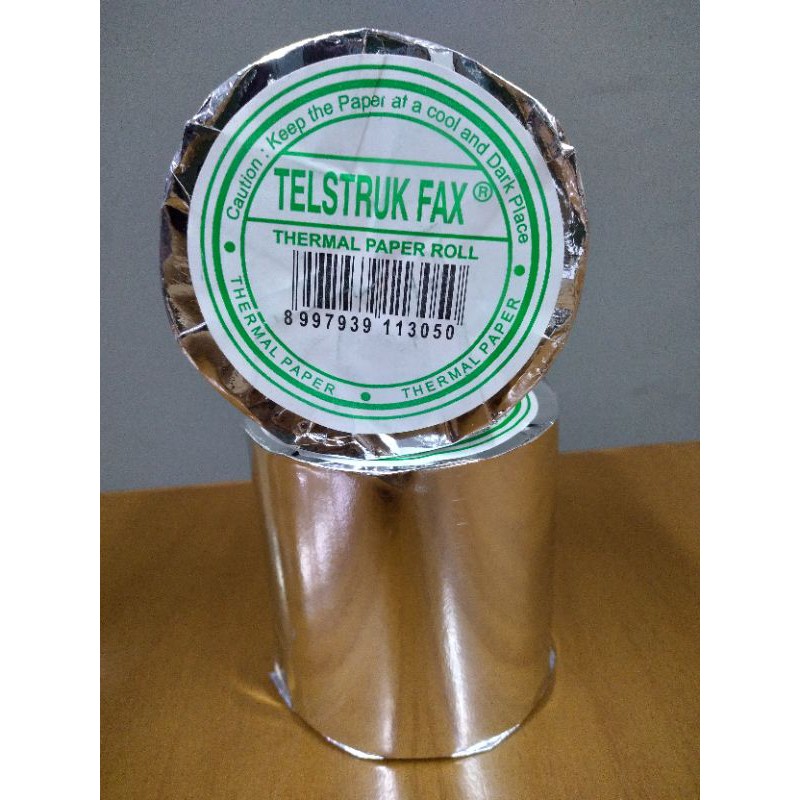 

thermal paper merek telestruk fax 80mm x 80mm hasil print hitam per 3roll