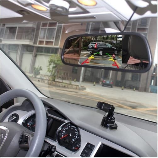 Monitor Mirror TFT Parking 5 inchi - PAKET Kc Spion Mobil &amp; Kamera LED