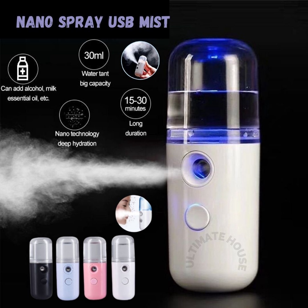 Nano Spray Usb Portable Mist Mini Perawatan Wajah Melembutkan Kulit Muka