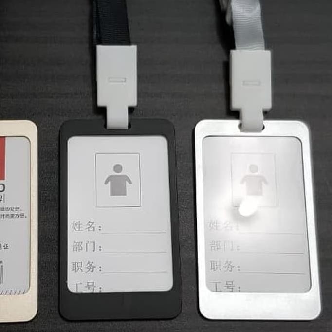 

ID card holder / hang tag / name tag / gantungan ID card stainless - Hitam ORIGINAL
