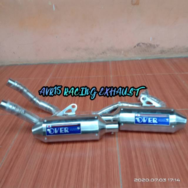 Knalpot Racing OVER CRF castum cabang 2