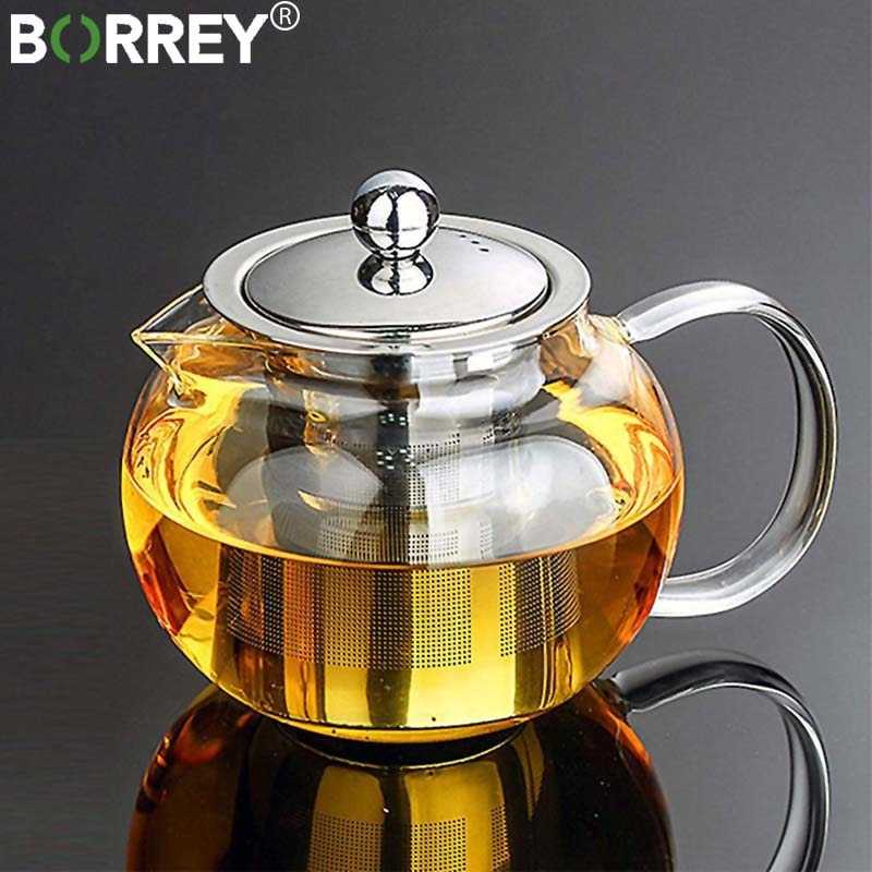 BORREY Teko Pitcher Teh Chinese Teapot Maker Glass