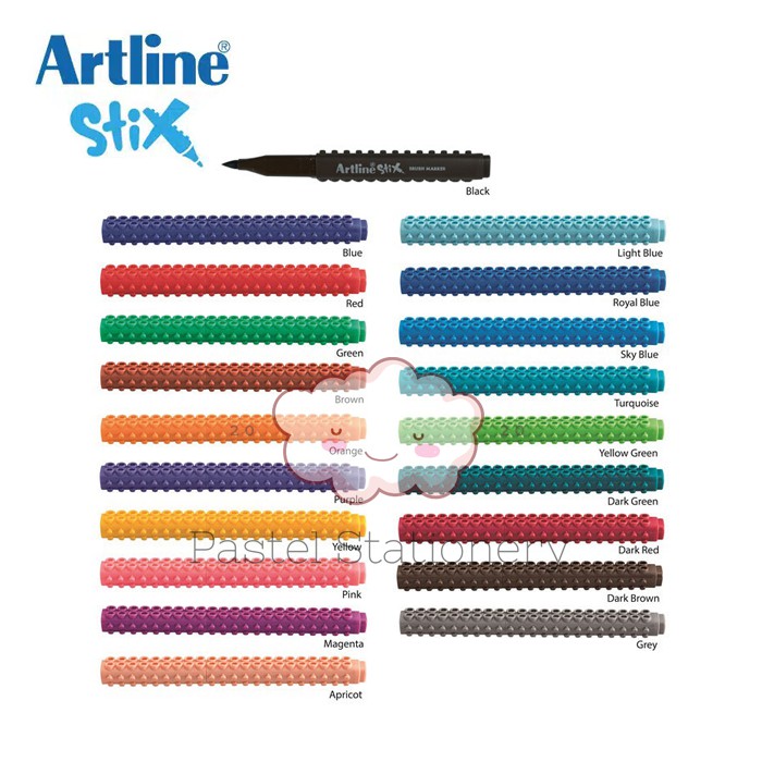 

Artline Stix Brush Marker - Brush Pen Spidol Artline ETX-01
