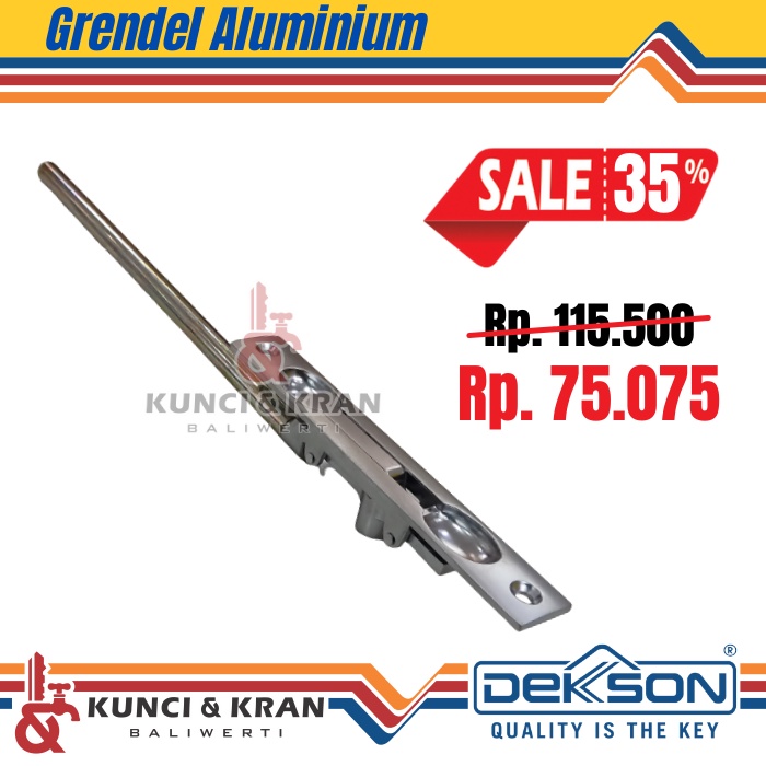 Grendel Tanam Pintu Besi Dekson Dekkson Flush Bolt FB DKS SQ 501-270 MM ZC