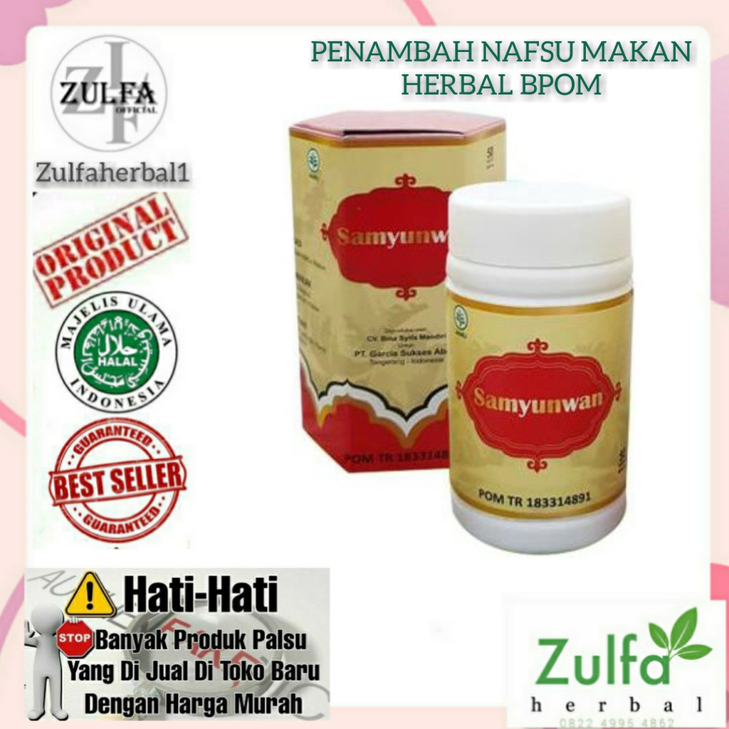 Samyun wan Penggemuk Badan Penambah Nafsu Makan BPOM 50 capsul
