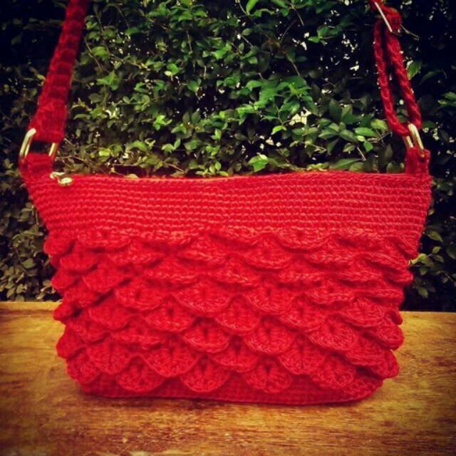 Tas rajut crocodile