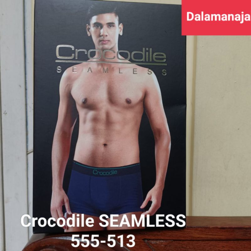 Crocodile SEAMLESS Cd Boxer Pria KATUN 555-513 Sekotak Isi 1Pcs