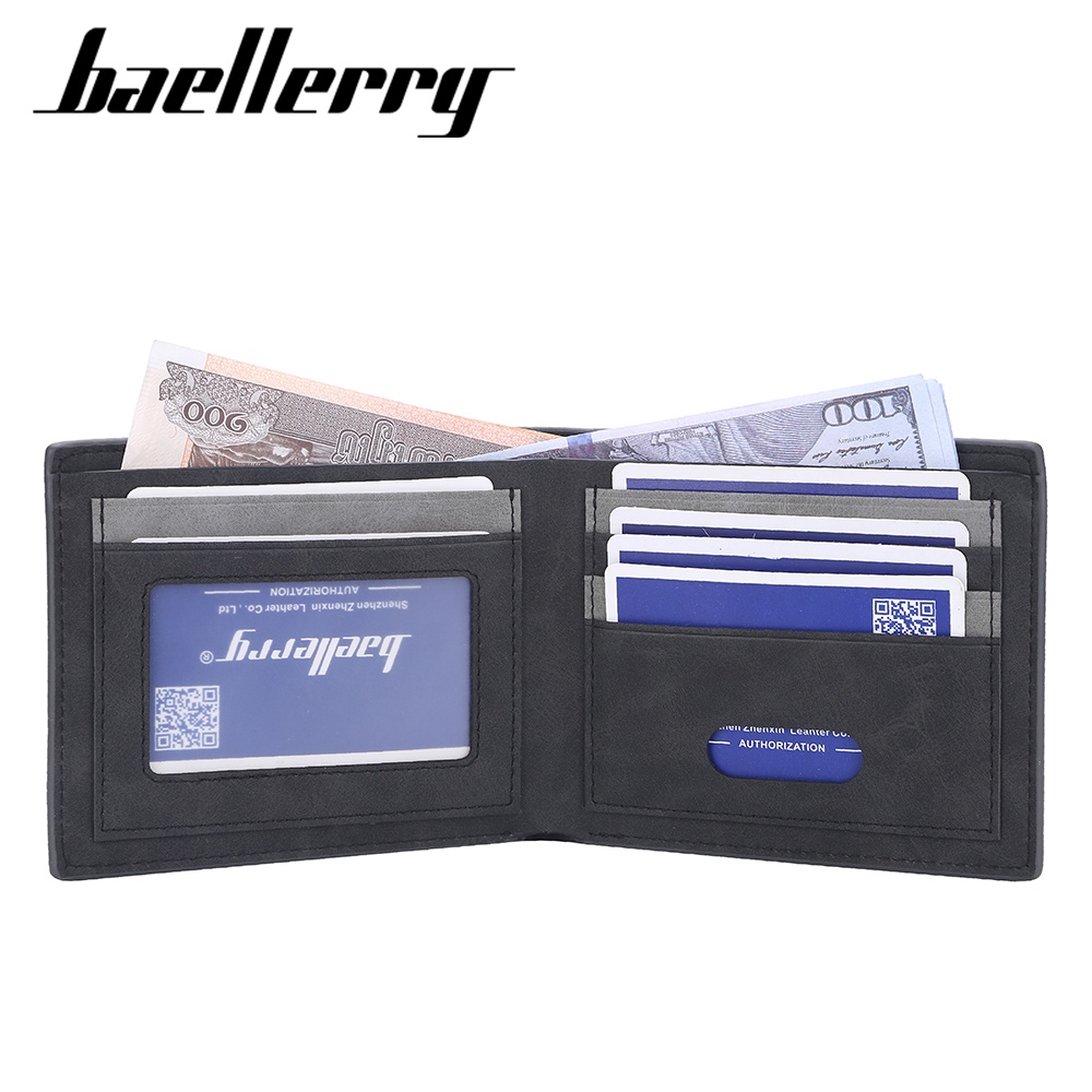 BAELLERRY D9186 Dompet Pria Bahan Kulit PU Leather Premium WATCHKITE WKOS