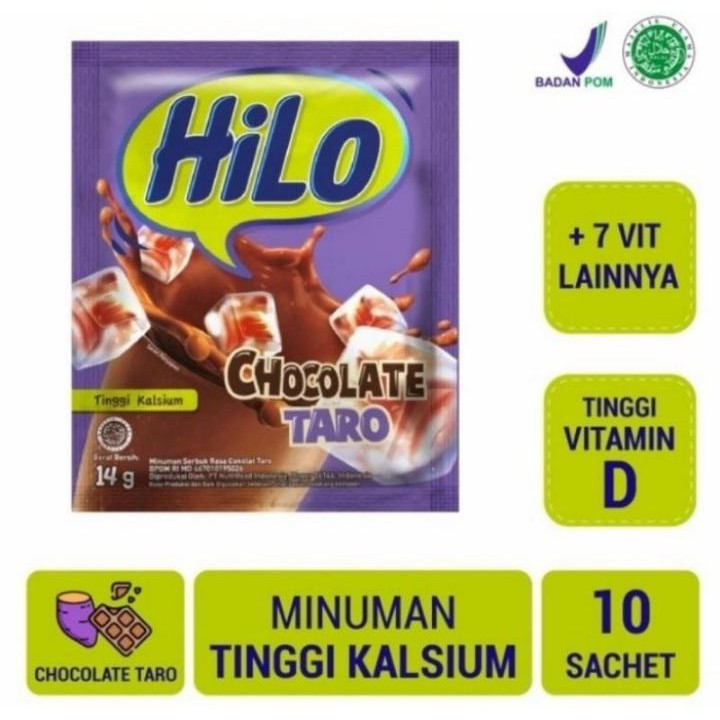 

Aneka Snack HILO Chocolate Taro 10 Sachet @14 gram