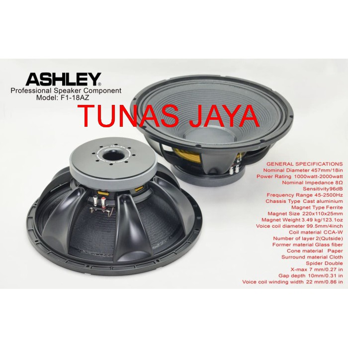 Speaker component ashley F1-18az