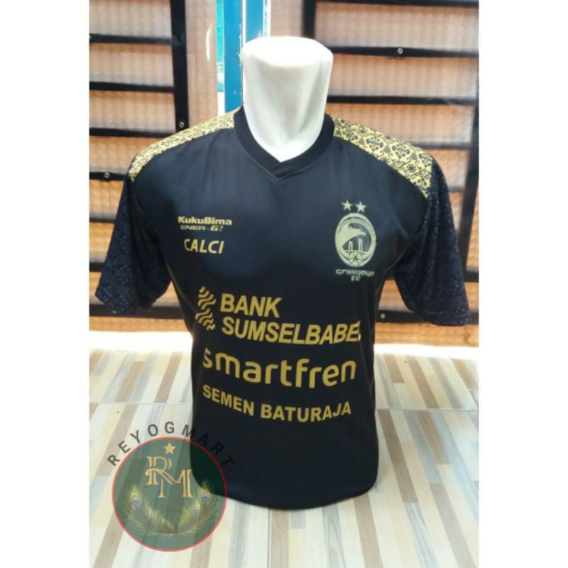 JERSEY SRIWIJAYA FC 3RD 2018 HITAM LIGA 1 GOJEK RETRO PRINTING LOKAL