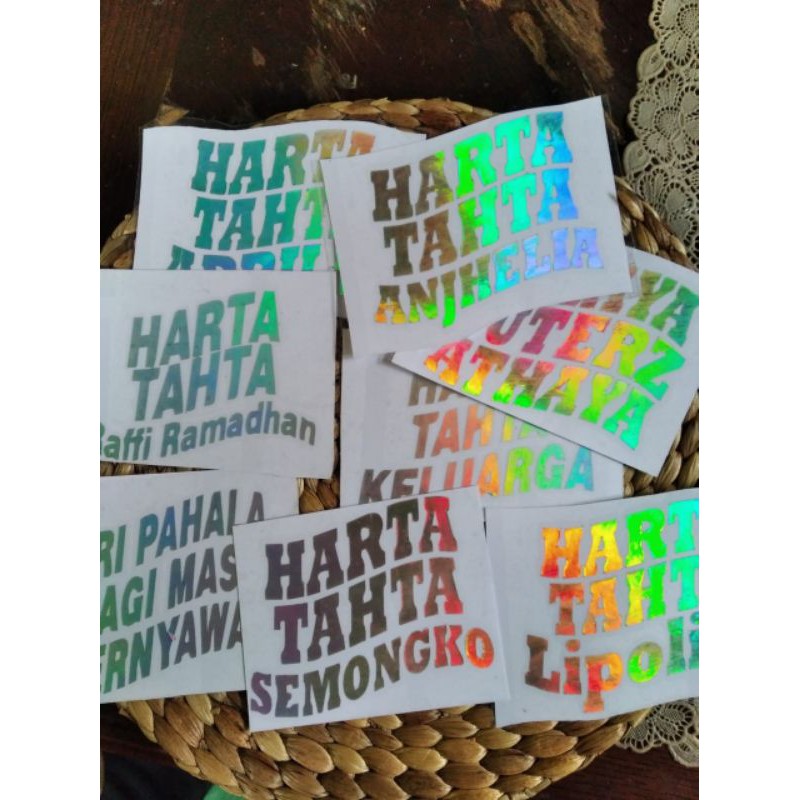 

stiker custom hologram harta tahta