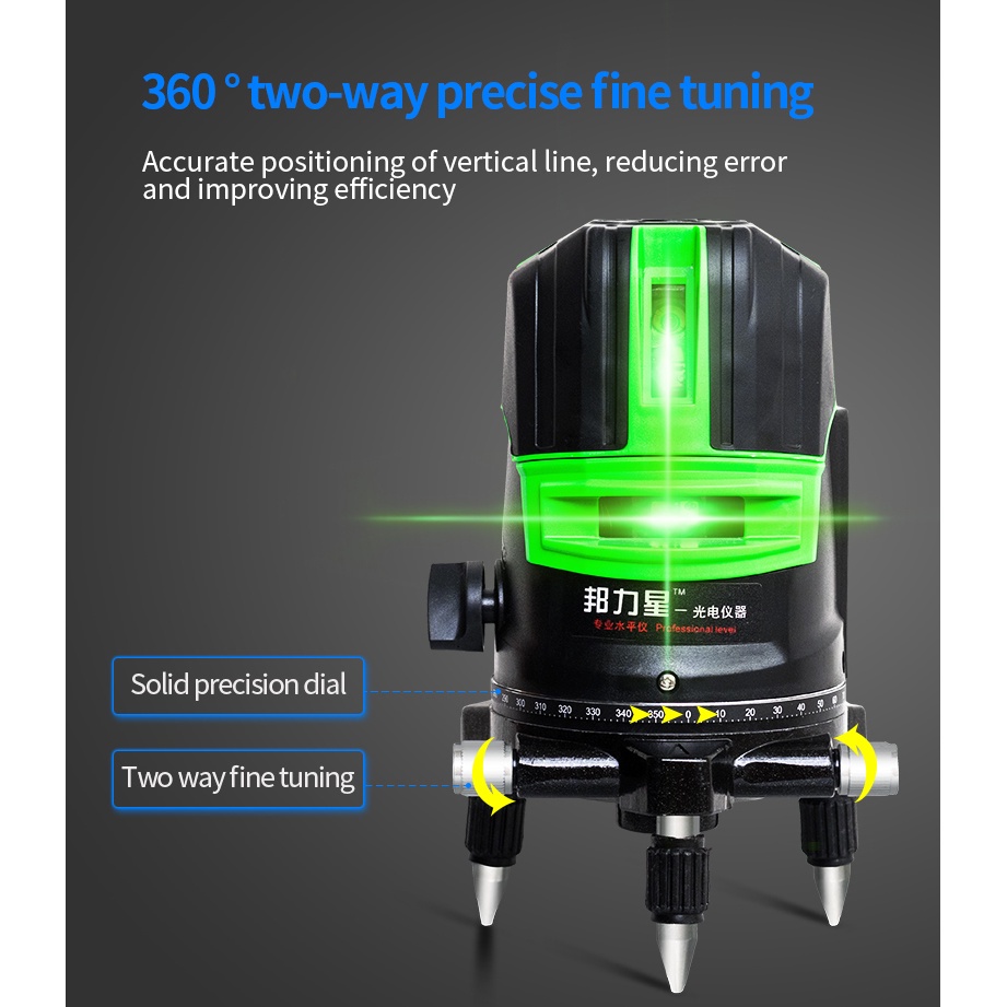 TAFFWARE Self Leveling Projector Green Laser 2 Line - SPY003 HIJAU