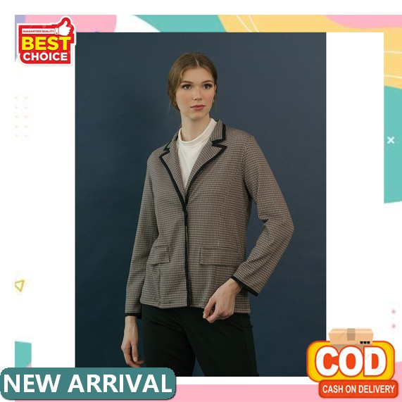 Outer Wanita Blazer Lengan Panjang Polos Kekinian Modis Aksen Ruffle Stylist Babydoll Ceruty Blaser 