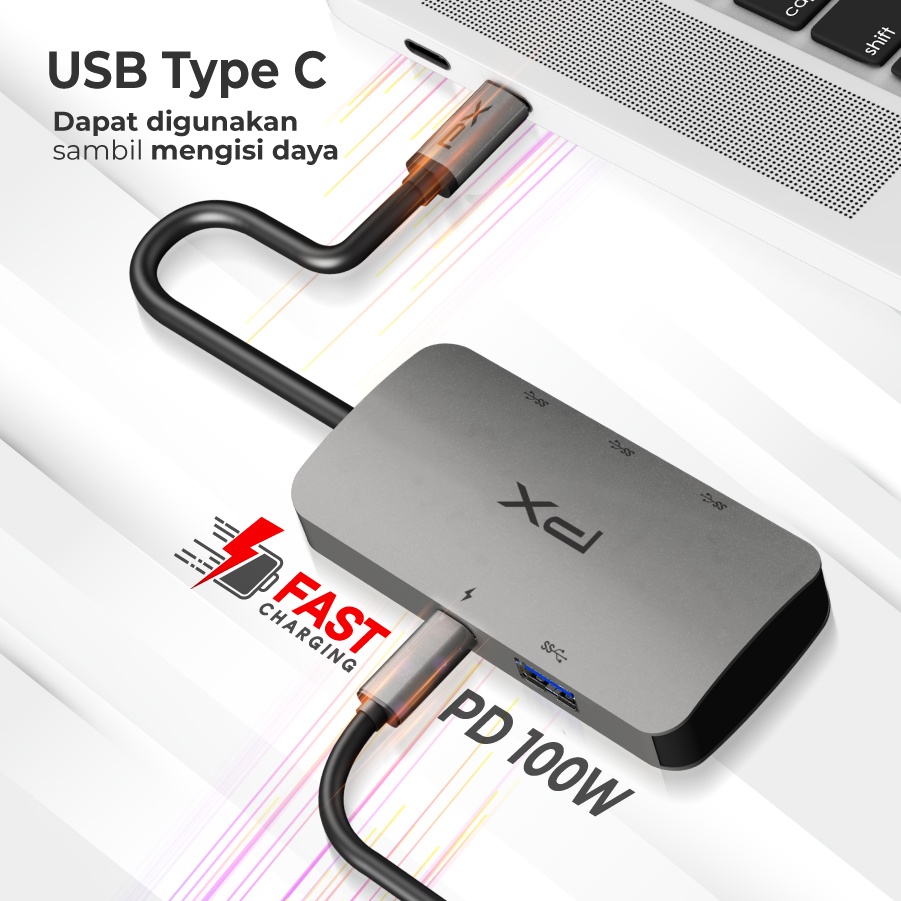 Converter Hub Adapter 5 in 1 USB Type C 3.1 to USB 3.0 PX UCH50