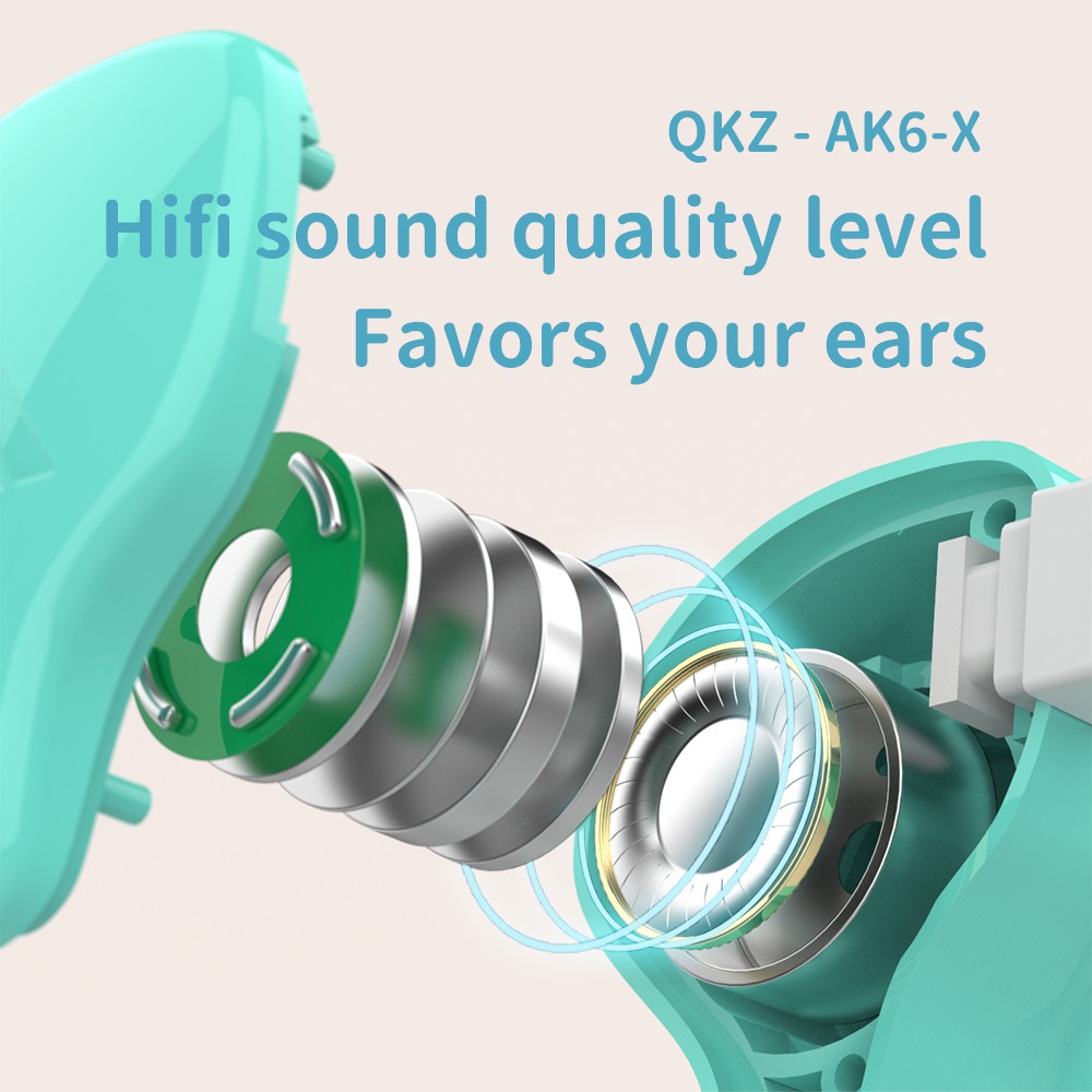 QKZ AK6X AK6-X HIFI IEM Earphone WITH MIC