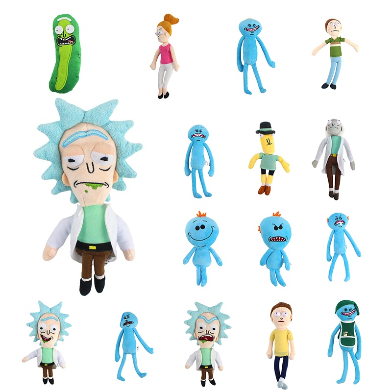 Morty Plush Rick Mainan Meeseeks Poopybutthole Summer Jerry Pickle Doll Boneka