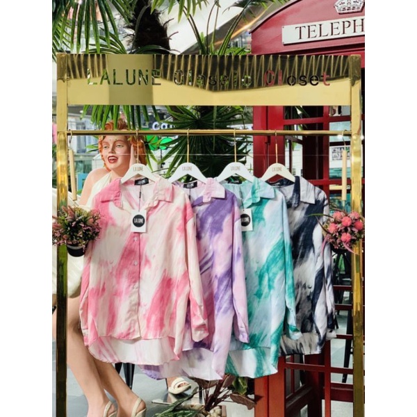 KEMEJA LALUNE MARBLE TIE DYE 100% ORIGINAL IMPORT BANGKOK