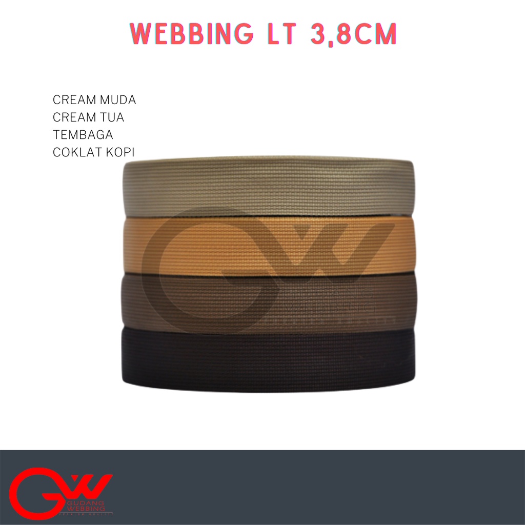 Tali Webbing - AA LT 3,8 cm WARNA