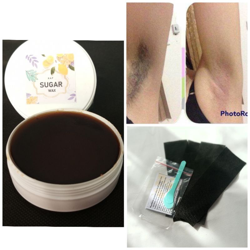 COD ☑️ waxing -100 ml KAF sugar wax - waxing ketiak-gratis 8 kertas wax & 1 spatula