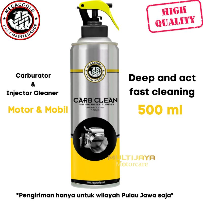 Megacools Carb Clean Pembersih Karburator dan Injeksi Motor &amp; Mobil 500 ml Carburator &amp; Injector Cleaner