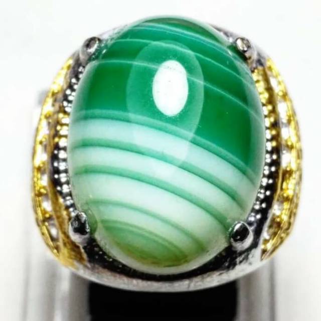 CINCIN BATU AKIK GREEN TOPAS SULAIMAN