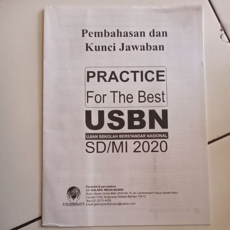 Practice For The Best USBN SD,SMP 2020-Kunci jawaban SD