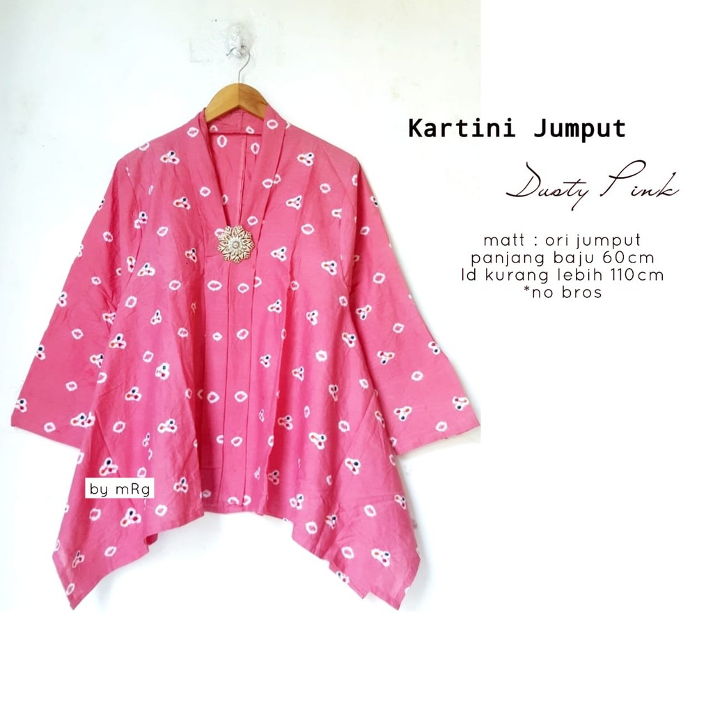 Blus Batik Kartini Jumputan Dusty