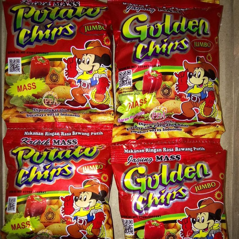 Potato Chips Jumbo Golden Chips Jajan Jadul