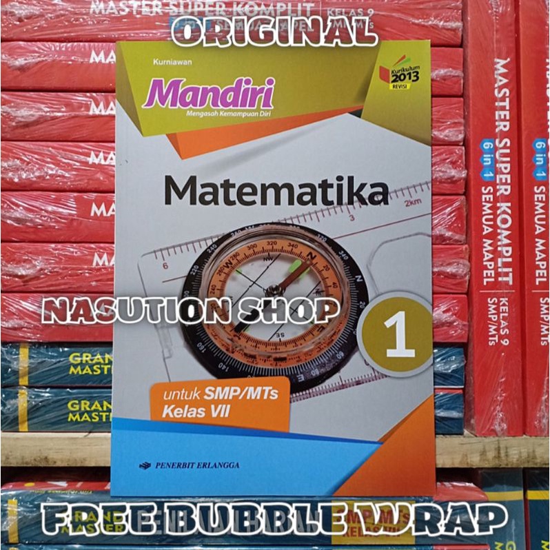 Jual Buku Mandiri Matematika Kelas 1 Vii 7 Smp K13n Erlangga Original Indonesia Shopee Indonesia