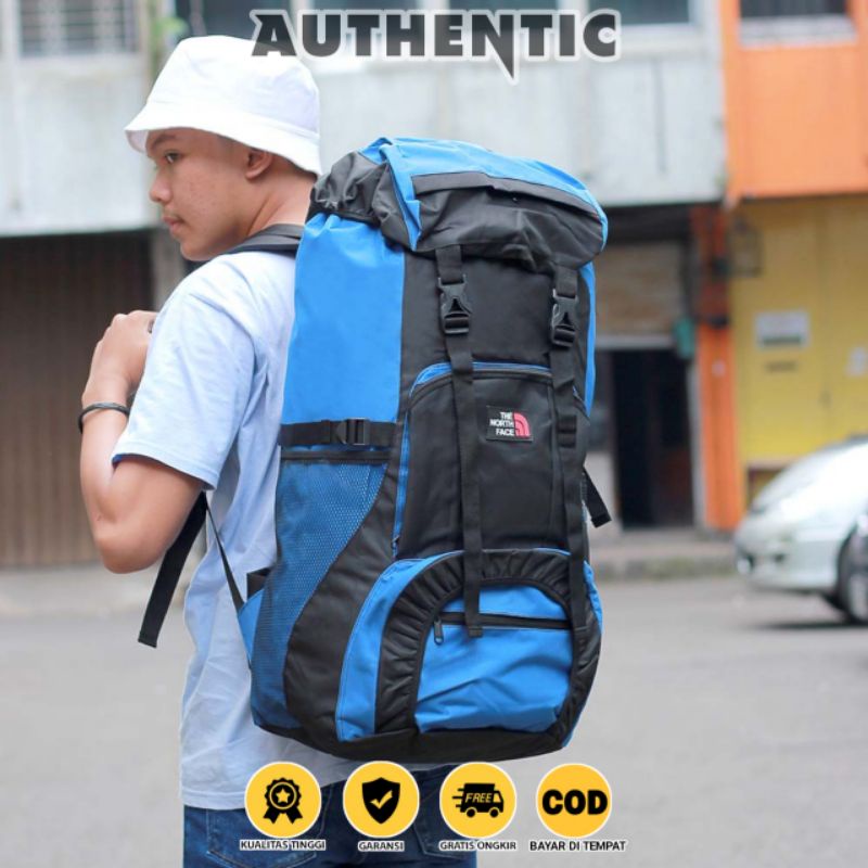 ARGL Tas Ransel Keril Gunung Pria Kapasitas 50 L Tas Carrier Hiking Camping Backpack Cowok Outdoor