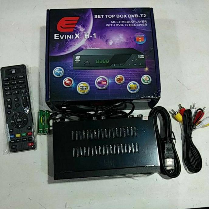 Promo  Evinix Receiver Set Top Box TV Siaran Digital DVBT2 Evinix H-1 | Receiver TV