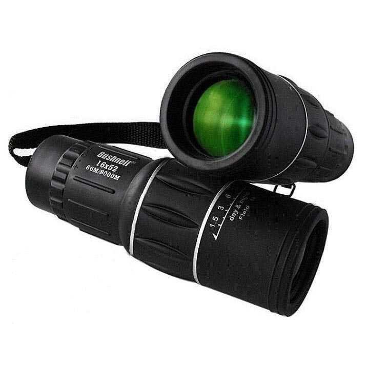 TaffSPORT Prime Teropong Monokular Focus Zoom Lens Telescope 16x52 [Hitam]