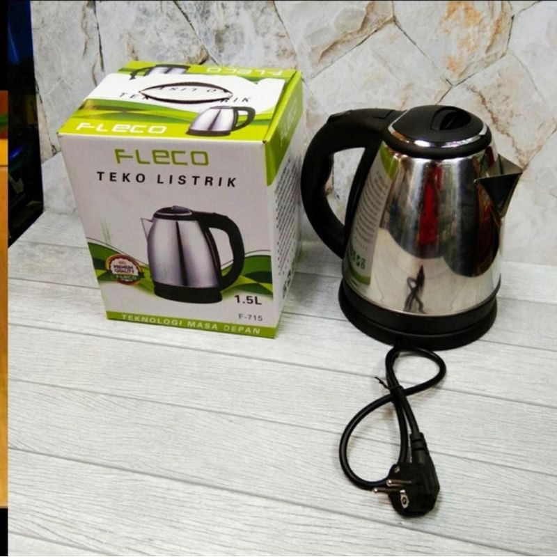 Kettle Electric Fleco F-715 // Teko Pemanas Air Listrik Fleco 1,5L