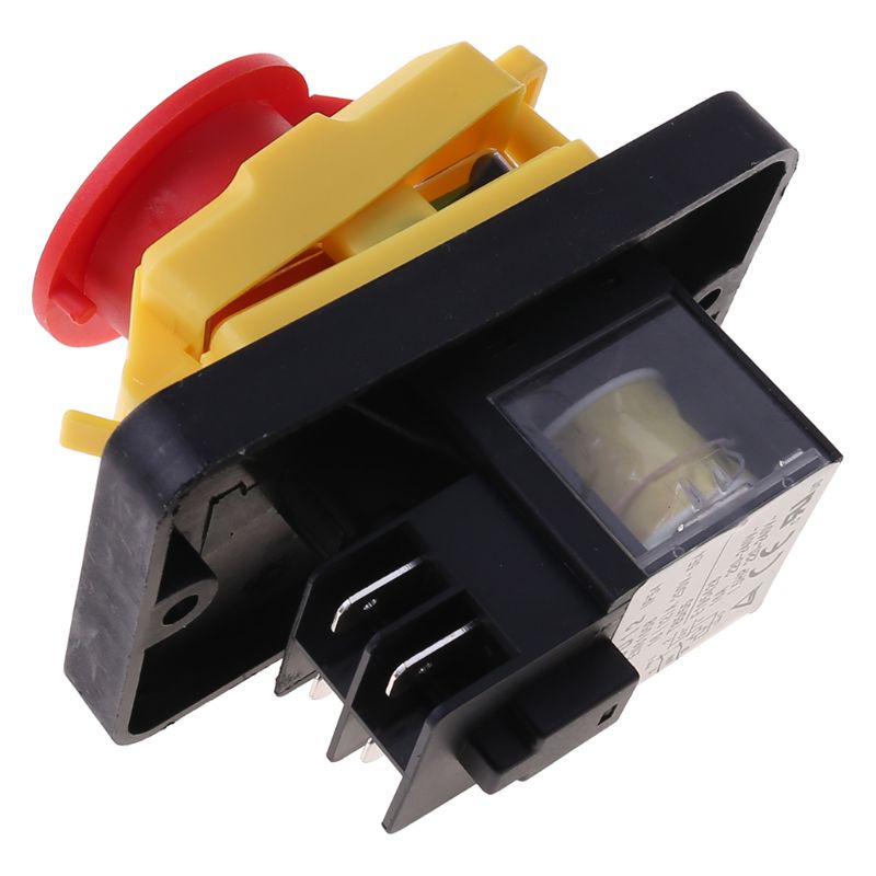 Gro KJD12 250V 4Pin Waterproof Start Stop No Volt Release Pushbutton Switch