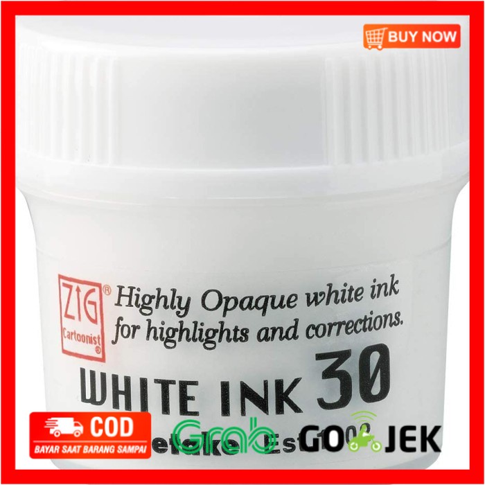 

(BISA COD) Kuretake ZIG CARTOONIST WHITE INK 30 ml