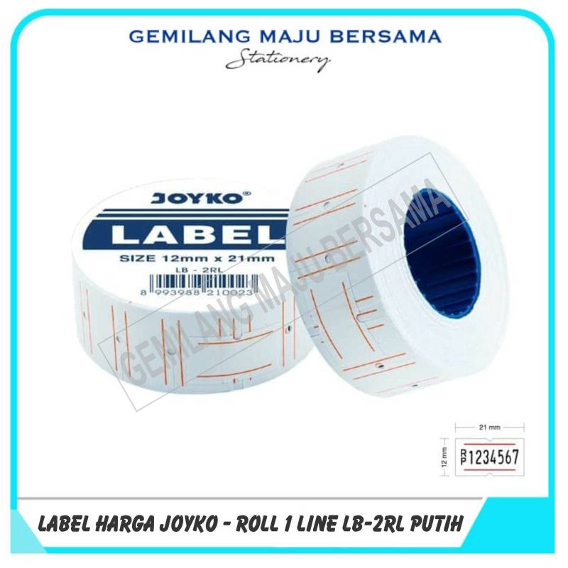 

Label Harga Joyko LB-2RL 1 LINE (HARGA PER SLOP = 10 BUAH)