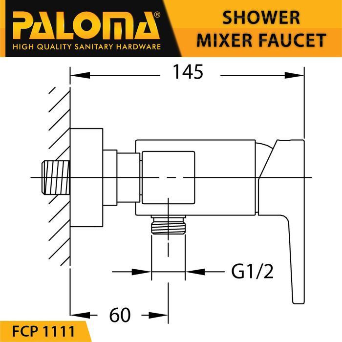 PALOMA FCP 1111 Keran Mixer Shower Mandi Panas Dingin Kran Air