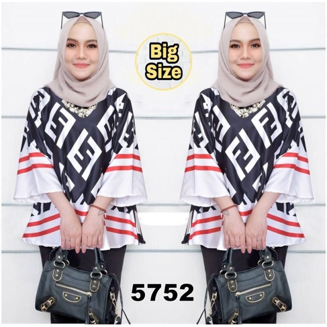 012 BLOUSE FENDIS #Pakaian Wanita Dewasa  Gaya Kekinian Baru Murah Grosir Tanah Abang