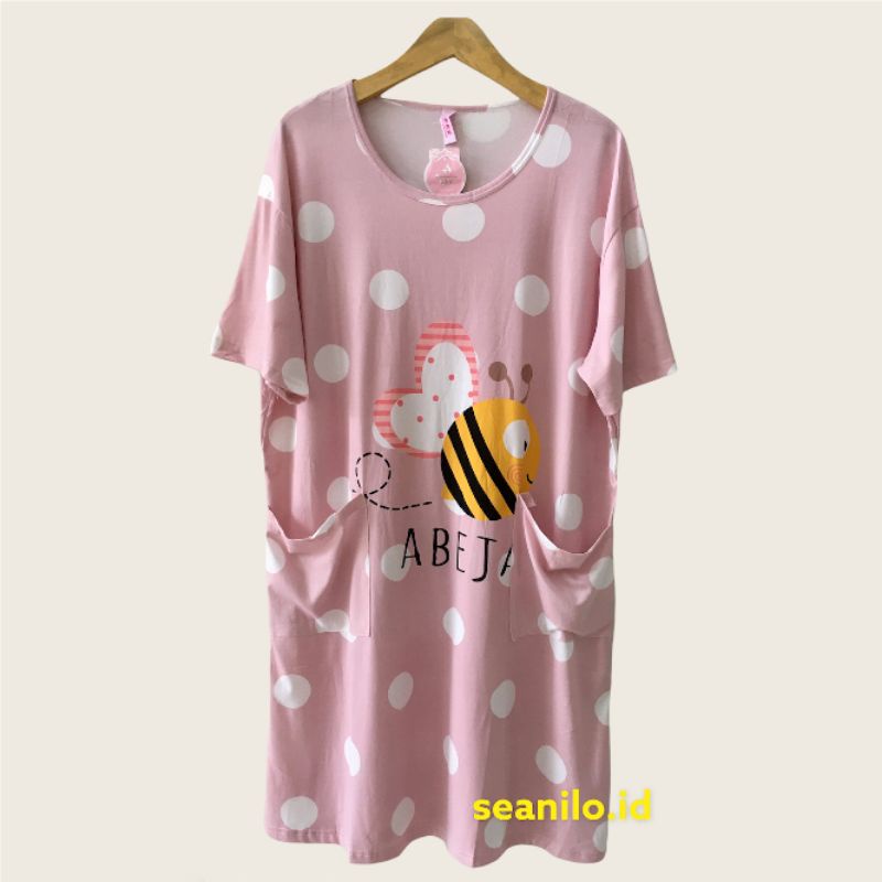 DASTER/BAJU TIDUR/KAOS PANJANG TIDUR/BABYDOLL SUPER MELAR BIG SIZE BAHAN ADEM NYAMAN BANGET