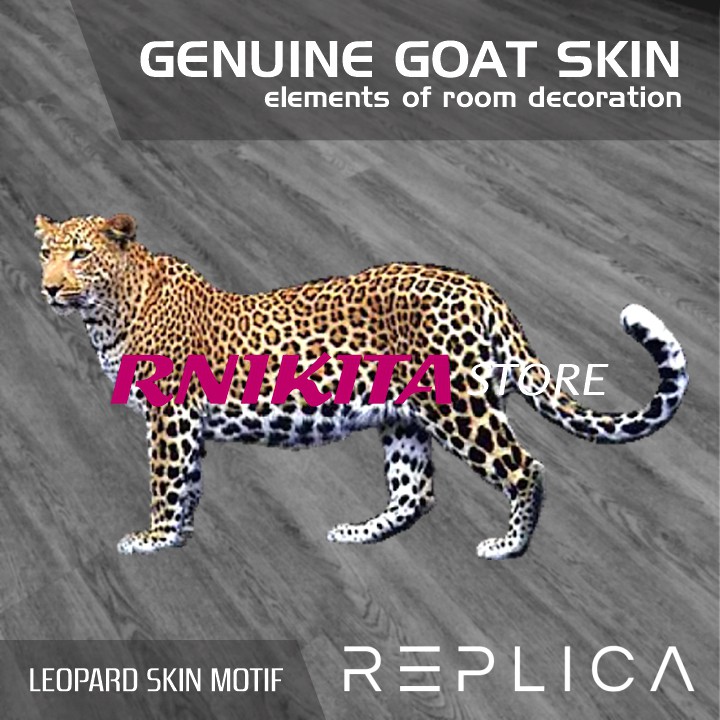 GENUINE GOAT SKIN WITH LEOPARD MOTIF - Kulit Kambing Asli Motif Leopard