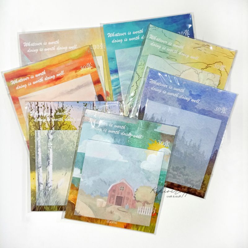 

Sticky Note Lukisan Estetik - 30 Lembar - Scenery Painting Post-its