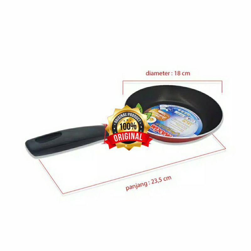 Maxim valentino frying pan non stick 18cm wajan penggorengan anti lengket 18 cm