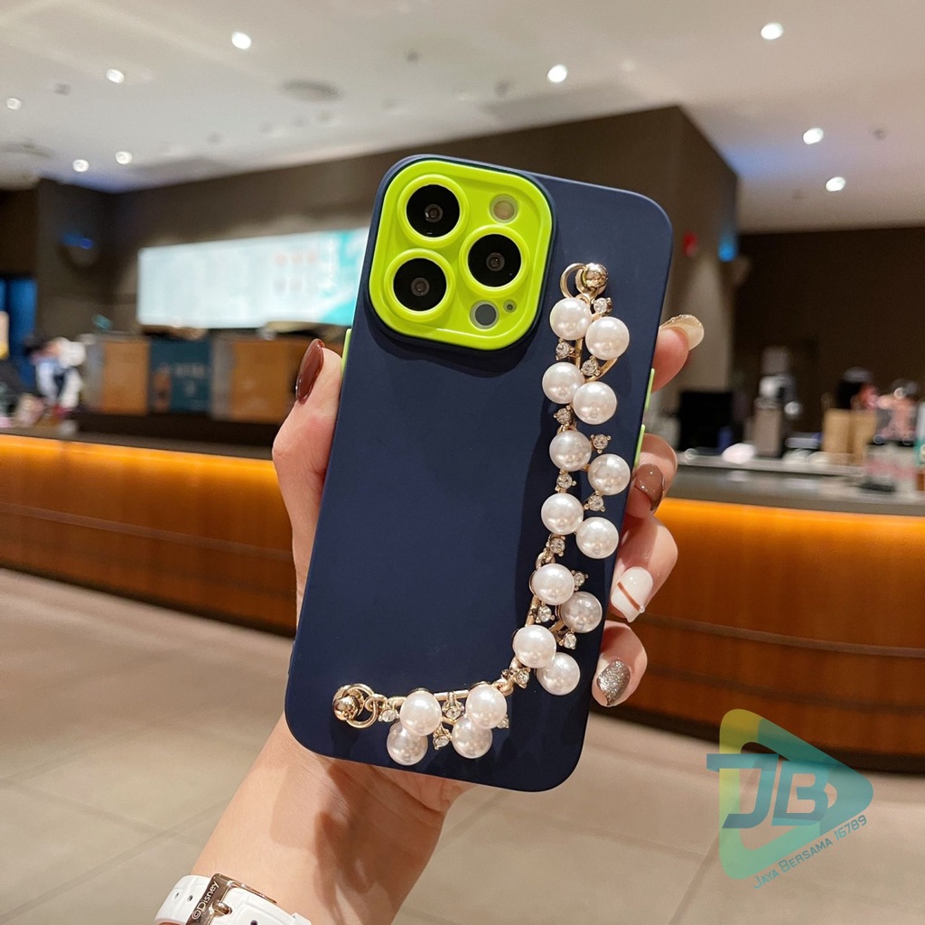 SOFTCASE NALLE RANTAI MUTIARA MACARON CANDY KOPER 2IN1 PROTECTION SAMSUNG OPPO VIVO XIAOMI REALME IPHONE ALL TYPE JB5795