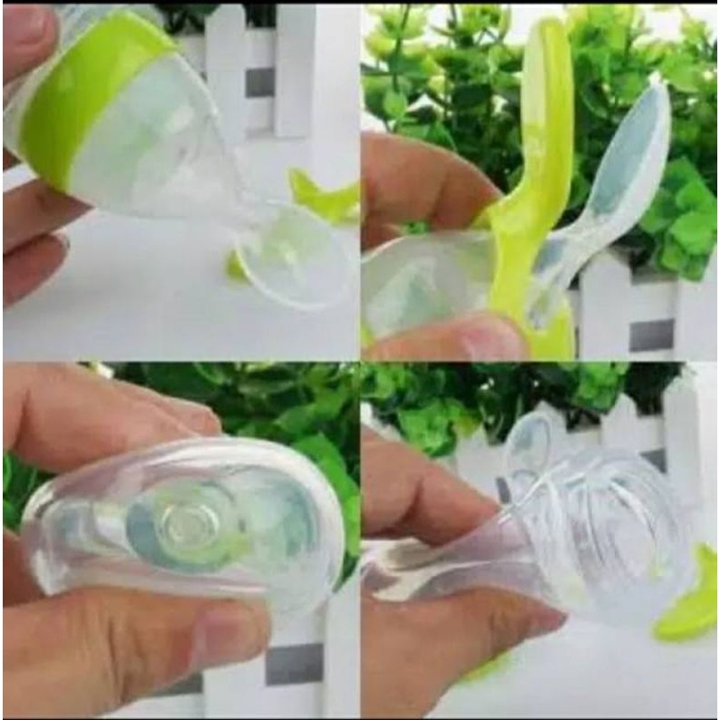 Silicone Feeder Squeeze Botol Sendok Makan Bayi Silikon