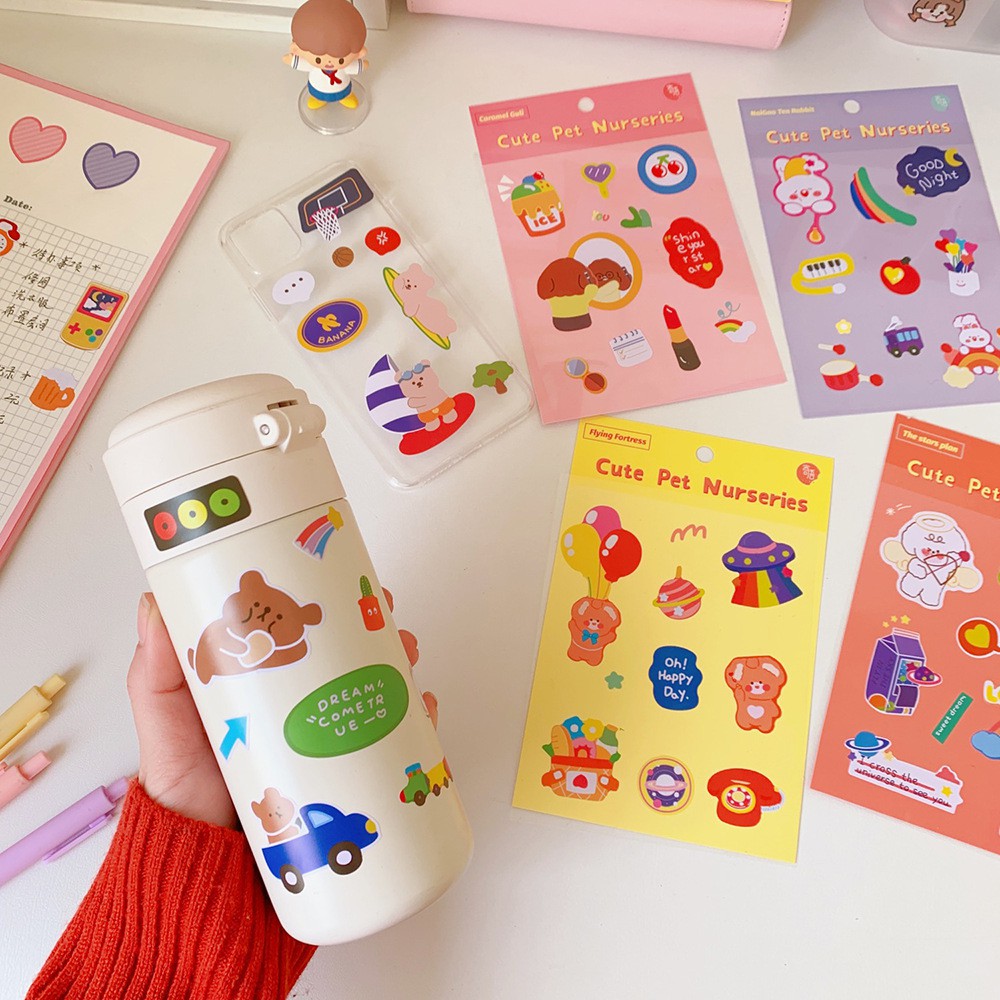 

1 LEMBAR STIKER TEMA CUTE PET NURSERIES BEAR BERUANG BULLET JURNAL LUCU MURAH