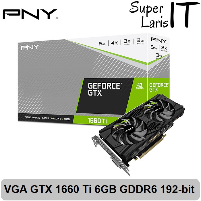 Vga PNY GTX1660 GTX1660Ti GTX 1660 Ti 6GB GDDR6 192-bit
